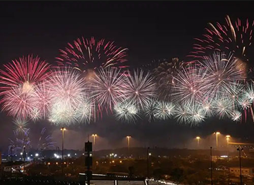 平湖市焰火晚会